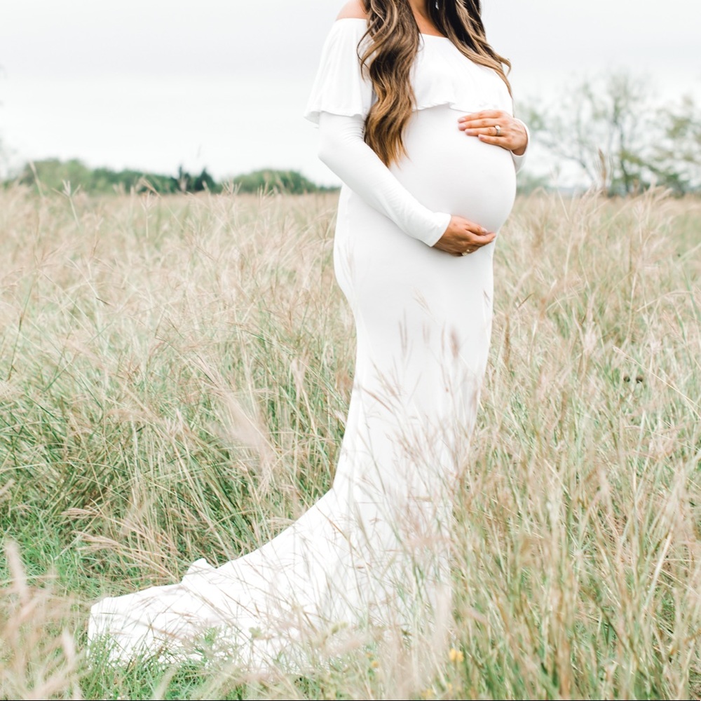 Off Shoulder Maternity Gown